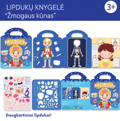 Daugkartinės lipdukų knygelės (6 temos)