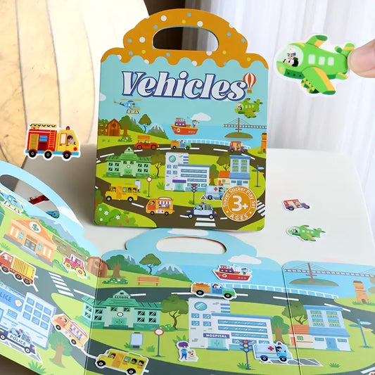 Daugkartinės lipdukų knygelės (6 temos)