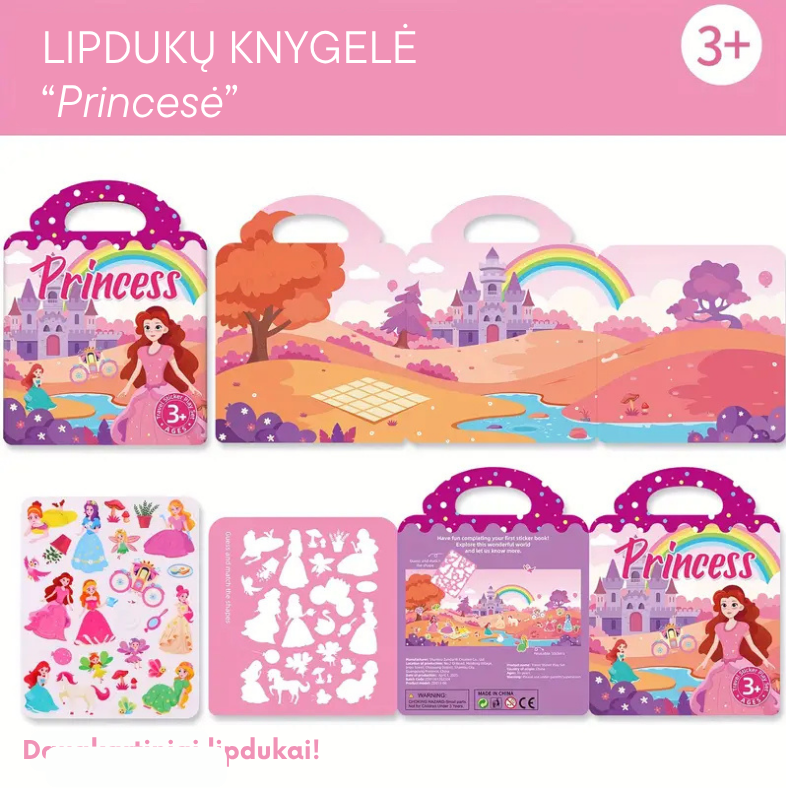 Daugkartinės lipdukų knygelės (6 temos)