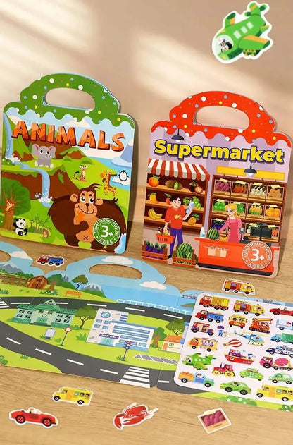 Daugkartinės lipdukų knygelės (6 temos)